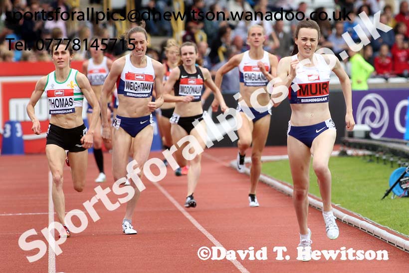 Womens 1500 metres, British Championships, Birmingham. Photo: David T. Hewitson/Sports for All Pics